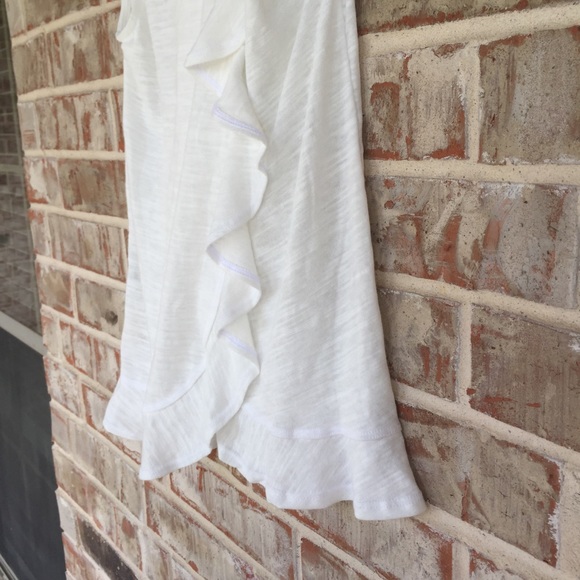 NEW ANTHRO Maeve Poinsot Ruffle-Back Cream Tank XS - Picture 10 of 16